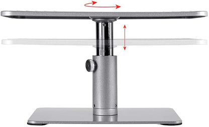 Monoprice Universal Monitor Riser Stand - Raises Monitors 4.6 to 6.5 Inches, Silver Finish - Workstream Collection