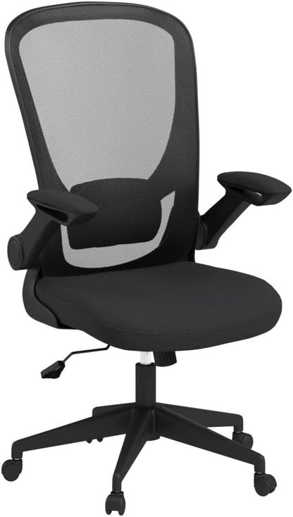 Home Office Chair Ergonomic Desk Chair Mesh Computer Chair Swivel Rolling Executive Task Chair with Lumbar Support Arms Mid Back Adjustable Chair for Men Adults, Black