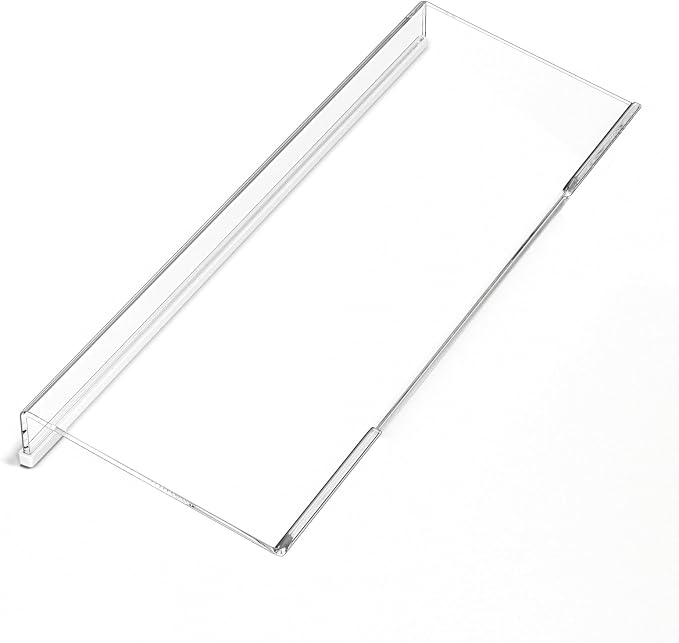 Computer Keyboard Stand Holder - Ergonomic Acrylic Keyboard Stand for Desktop Comfortable Keyboard Tray Riser with Silicone Anti-Slip Strip for Home School Office Desk Accessory, Clear