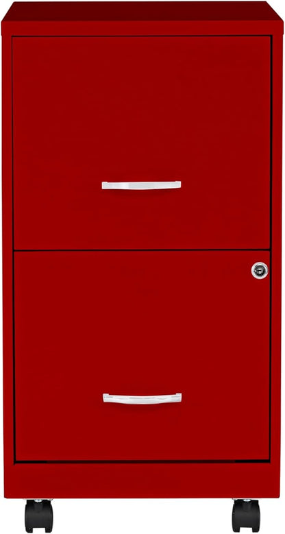 Lorell LYS SOHO File/File Mobile File Cabinet, Red