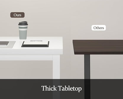 78.7 Inch Large Computer Desk, Modern Table with Thick Tabletop, Spacious Gaming Desk for 2 People, Study Writing Workstation for Home Office, Work from Home, White