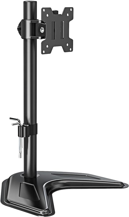 MOUNTUP Single Monitor Stands, Freestanding VESA Monitor Desk Mount fits 13'' to 32'' Computer Screen with Height Adjustable, Swivel, Tilt, Rotation, 17.6 lbs Load, For Home Office, VESA 75x75/100x100