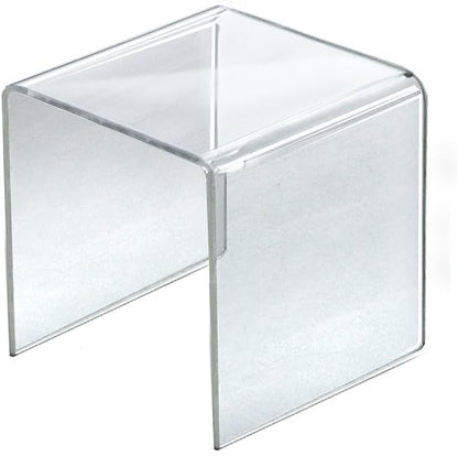 Azar Displays 515318 7.5" Acrylic Square Riser (4 Pack)