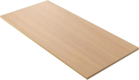 Kaboon Universal Tabletop 45.67"x23.62", Solid One-Piece Melamine Table Top, Double Desk L-Desk DIY, Home and Office, Light Walnut