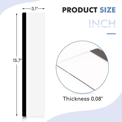 DOLLAR BOSS 1 Pc 15.7" x 3.1" Transparent Acrylic Monitor Memo Board | Computer Screen Side Note Holder, Office Desk Accessories, Clear Message Board, For Sticky Notes Memos, Fits PC & Laptop