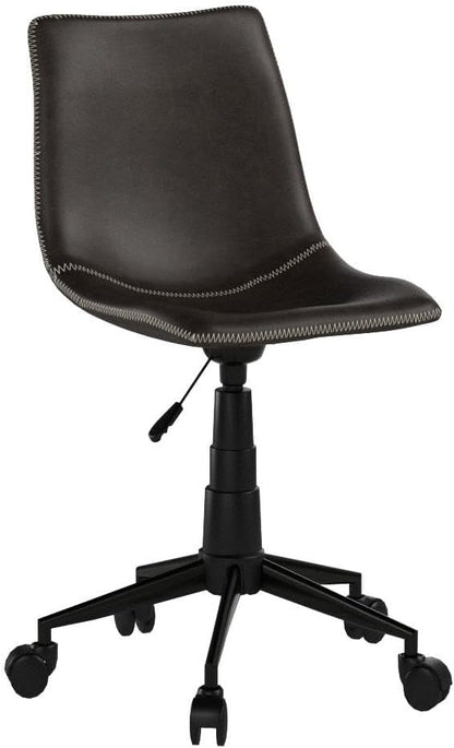 Roundhill Furniture Cesena Faux Leather 360 Swivel Air Lift Office Chair, Gray