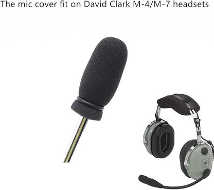 10 Pack Soft Mic Foam Covers Windscreens for David Clark M-4/M-7 Lightspeed Aviation Headsets Microphone