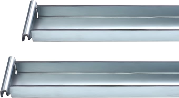 8 Pack Front-to-Back File Drawer Rails for Hanging File Cabinet Drawer Inside Bar Rails Cabinet Parts (Silver)
