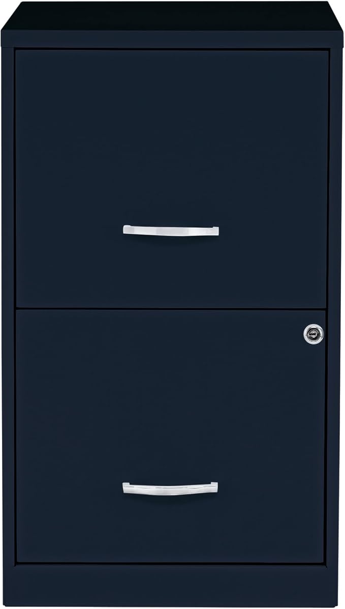 NuSparc 2 Drawer Locking Filing Cabinet | Pre-Assembled Steel Construction | Space-Saving Design is Perfect for Home and Small Office | Letter-Size | Assembled in North America
