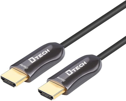 DTECH Ultra Slim 150 Feet Fiber Optic HDMI 2.0 Cable 4K 60Hz 18Gbps for in-Wall Installation 150ft Projector Laptop Computer Monitor TV Camera (46 Meters)