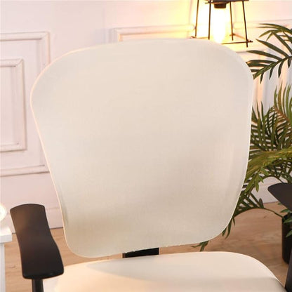 Jinzio Computer Office Chair Cover - Split Protective & Stretchable Cloth Polyester Universal Desk Task Chair Chair Covers Stretch Rotating Chair Slipcover, Cream