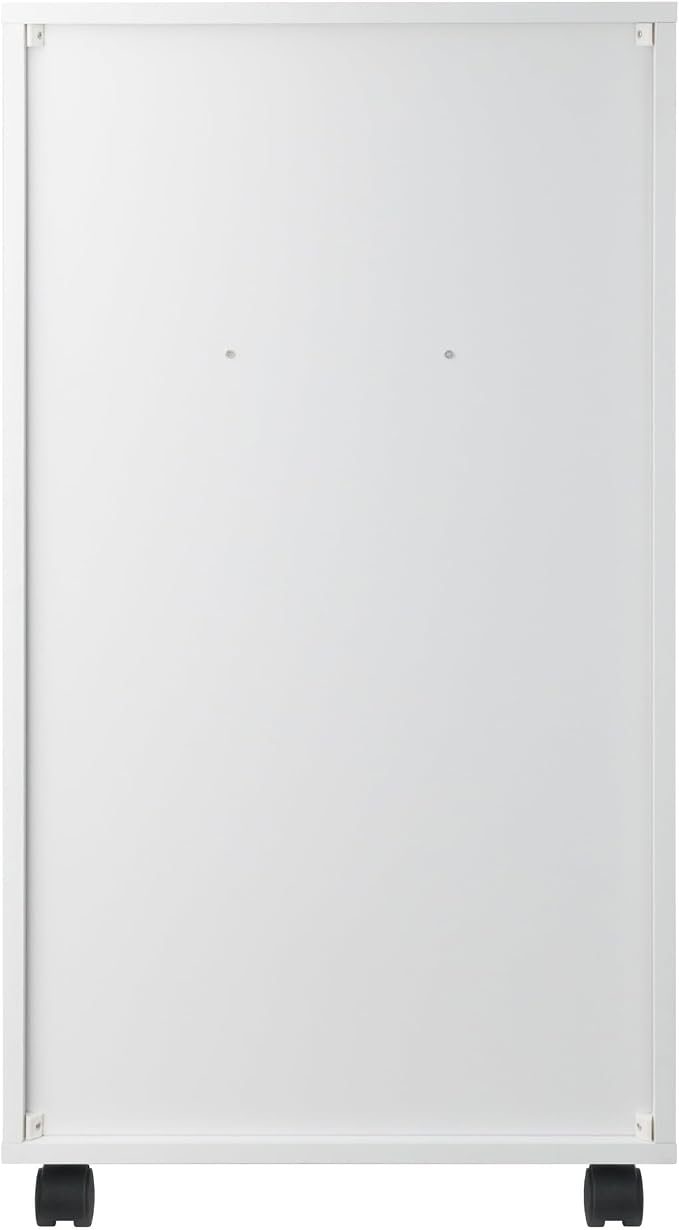 Winsome Halifax Mobile Storage Cabinet with 7 Drawers in White, Stylish & Functional Home Storage Cabinet for Filing, Kitchen Organization, Moveable Furniture for Office, Dorms, Apartments