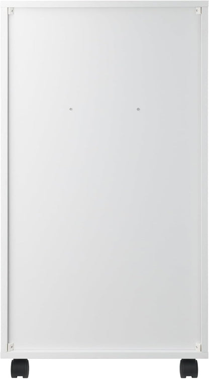 Winsome Halifax Mobile Storage Cabinet with 7 Drawers in White, Stylish & Functional Home Storage Cabinet for Filing, Kitchen Organization, Moveable Furniture for Office, Dorms, Apartments