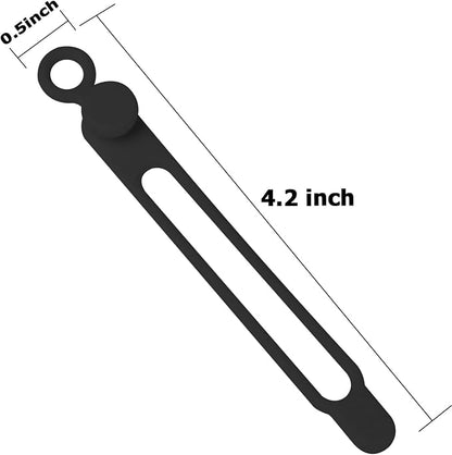 16Pcs Silicone Cable Ties Cord Organizer for Bundling Earphone, Phone Charger, Computer Cords, Reusable Wire Cable Management in Home,Office,Kitchen,School,Travel (Black)