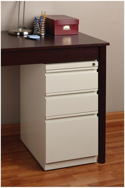 Hirsh 15" W 3 Drawer Desk Pedestal, Putty, Letter 18574-1 Each