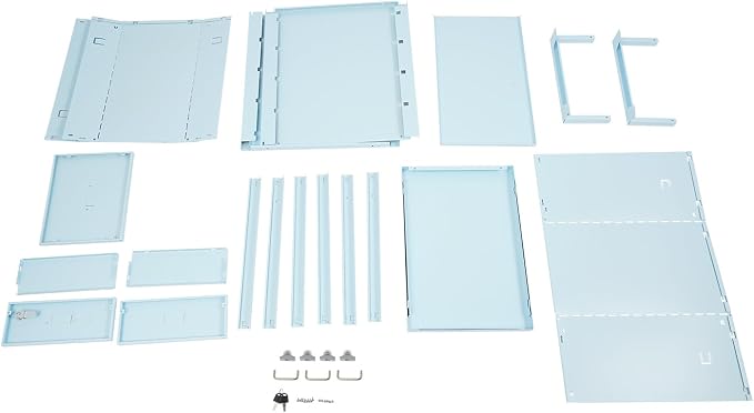 3 Drawers File Cabinet Locking Vertical File Cabinet Under Desk Small File Cabinet with Wheels for Home Office (Blue)