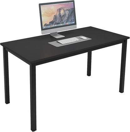 SogesHome 47 inches Modern Simple Computer Desk, Gaming Table PC Desk Coner Computer Table Study Writing Table Workstation, for Home Office Use, Black