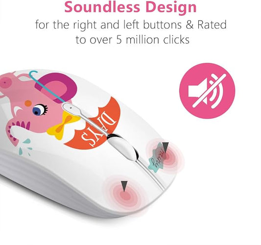 JUHOO Wireless Mouse with Nano Receiver for PC, Laptop, Notebook, Computer, MacBook, Less Noise, Portable Mobile Optical Mice