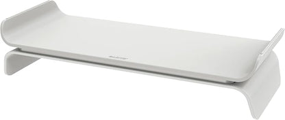 Leitz Ergo 65040085 Adjustable Monitor Stand with 2 Height Settings, 20.8 x 11.2 x 48.3 cm, Light Grey