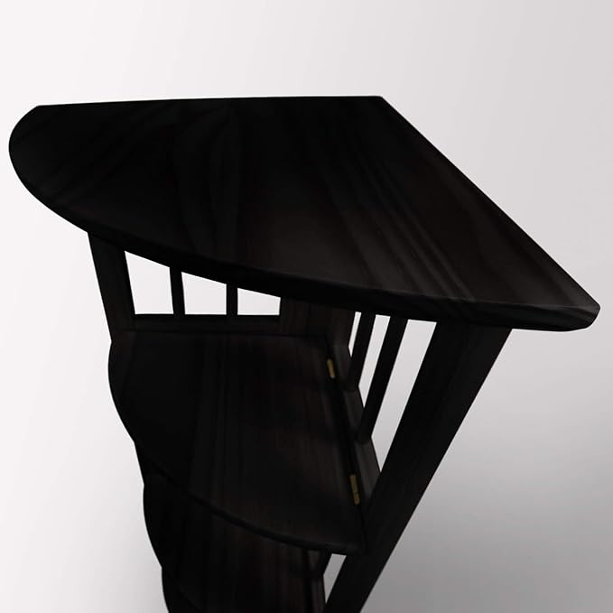 Casual Home 4 tier Corner Folding Bookcase, Black