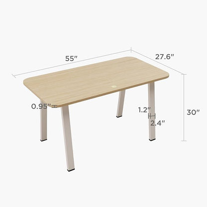 Modular Computer Office Desk, Modern Style Small Study Writing Workstation Table for Home & Business, Large (55" x 28")
