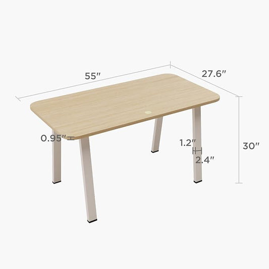 Modular Computer Office Desk, Modern Style Small Study Writing Workstation Table for Home & Business, Large (55" x 28")