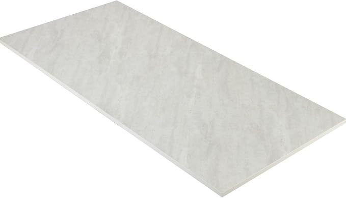 Kaboon Universal Tabletop 40"x18", Solid One-Piece Melamine Table Top, Floating Desk DIY, Home and Office,Sea Salt/White