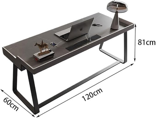 ENGENDER Desk Slate Desk Minimalist Home Small Apartment Study Modern Simple Light Luxury Escritorio(120 * 60 * 81cm)