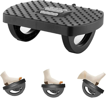 CasaZenith Under Desk Footrest, Foot Rest for Under Desk at Work, Ergonomic Foot Stool for Office Desks, Small Rocking Footrest with Massage Roller&Portable Handle, Leg Rest, 13" L x 9.2" W x 4.7" H