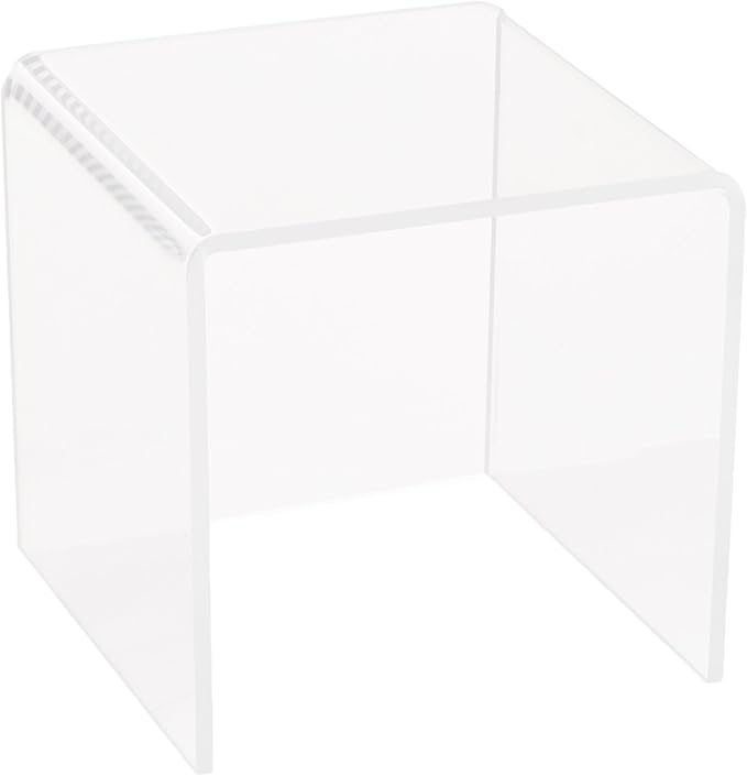 Azar Displays 515322 5.5" Acrylic Square Riser (4 Pack)