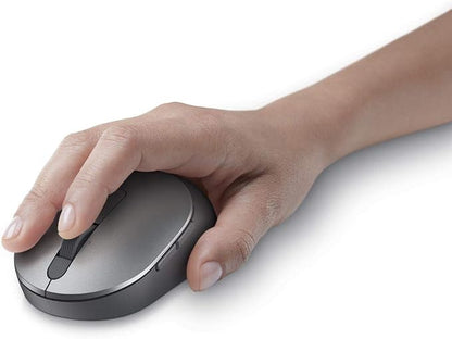 Dell MS5120W Mobile Pro Wireless Mouse – Wireless 2.4GHz, Bluetooth 5.0, Microsoft Swift Pair/Dell Pair (Windows 10 & 11 only), Optical LED Sensor - Gray