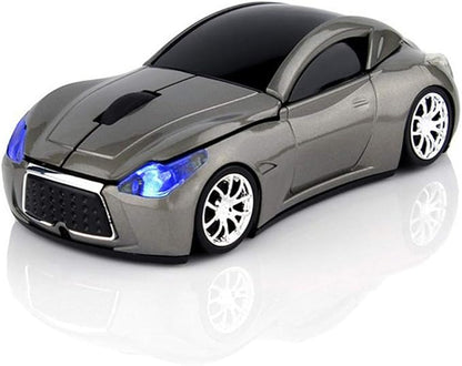Ai5G Race Car Mouse Wireless Sports Car Shaped Mice 2.4Ghz with Led Headlight for PC Laptop