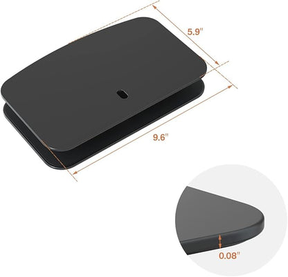 Hemudu Monitor Mount Reinforcement Plate for Thin, Glass and Other Fragile Tabletop, Universal Steel Bracket Plate Fits Most Monitor Stand C Clamp Installation HD05B-001