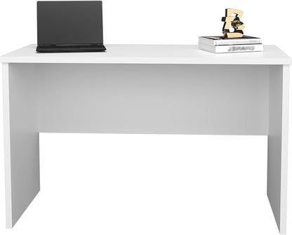 Tuhome Malibu 47" Modern Computer Desk, Minimalist Office Desk with Spacious Work Surface & Shelf, Engineered Wood Writing Desk for Home Office, Bedroom, Living Room