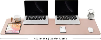 Large Cork Desk Mat - 47.2"x 17" Desk Pad for Office and Home - Ideal for Large Mouse Pad and Desk Mats on Top of Desks(Pink)