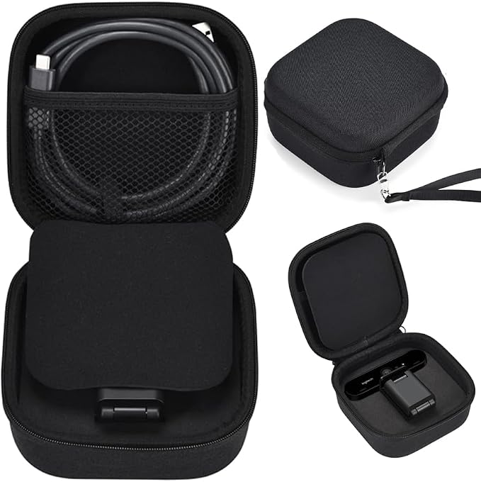 BRIO (C1000e) Hard Case,Storage Bag Compatible with Logitech BRIO (C1000e) 4K Webcam Protective Travel Carrying Case (Black)