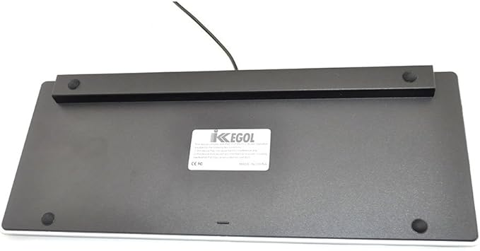 iKKEGOL Mini USB Slim Wired 78 Key Small Super Thin Compact Keyboard for Desktop Laptop PC Win 7 Mac (Black with Silver)