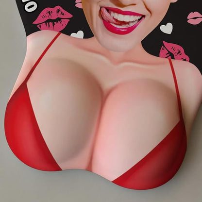 Only You Can Touch - Personalized Custom 3D Mouse Pad, Only He Can Touch It Mouse Pad, Custom Face Funny & Naughty Personalized Photo 3D Pads, Adult Jokes Gifts for Couple Coworker Troll