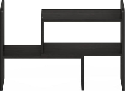 Furinno Classic Desktop Organizer Storage Rack Adjustable Free Style Rotation Display Bookshelf, Espresso 6.7D x 23.7W x 15.67H in