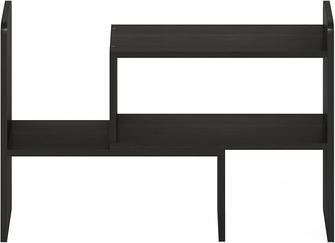 Furinno Classic Desk Organizers and Accessories, Office Organization, Desk Top Book Shelf, for Office Supplies, Office Desk Accessories, Black Espresso