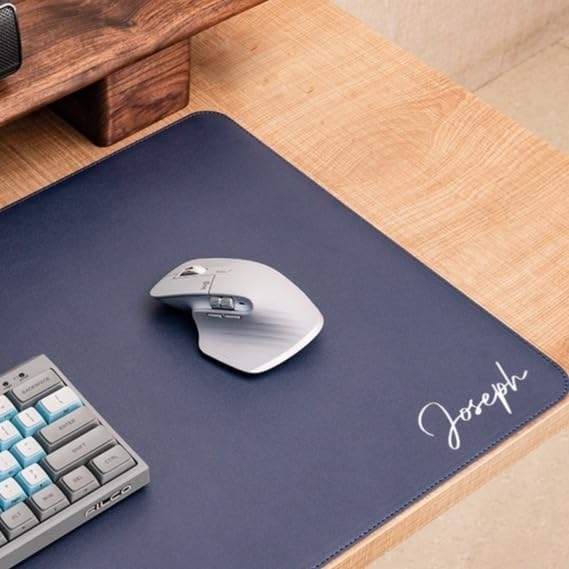 Custom Mouse Pad Premium PU Leather Personalized Mousepad Customize Desk Mat with Name Table Mat Laptop Desk Mat Personalized Your Gaming Mousepad (11.8 * 9.8 inch) (Rose Red)