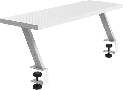 Mars Gaming MGDS, Monitor Raiser, Increases Monitor by 17 cm, Ergonomic Steel Table Stand, Carbon Fibreboard 60 x 20 cm, Screen Mount for Desks with 10 to 33 mm Thickness, White