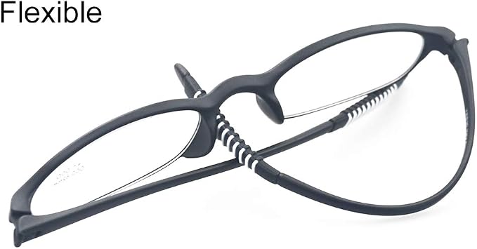 Lightweight Reading Glasses,Flexible(Memory Plastic) Readers, Men and Women