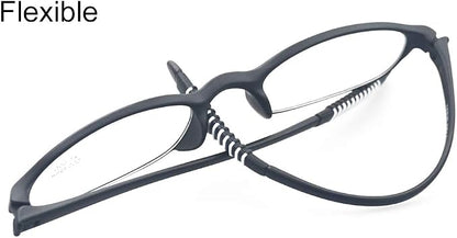 Lightweight Reading Glasses,Flexible(Memory Plastic) Readers, Men and Women
