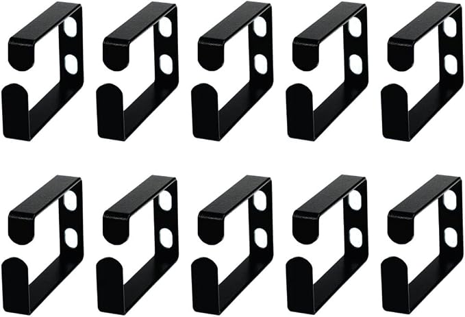 Metal Master - 10 Pack Metallic Cable Manager Ring Network Rack Cable Management Ring Cable Management Hook for Network Patch Cables, Fiber Optic, Power Cords - Made in Taiwan