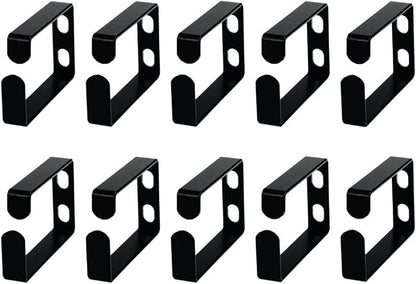 Metal Master - 10 Pack Metallic Cable Manager Ring Network Rack Cable Management Ring Cable Management Hook for Network Patch Cables, Fiber Optic, Power Cords - Made in Taiwan