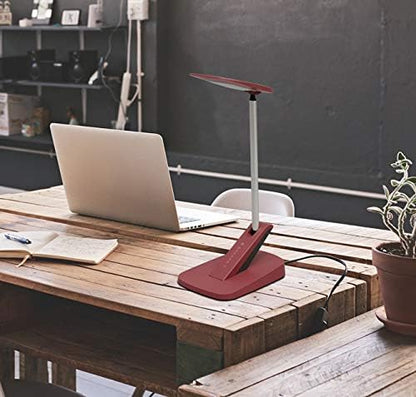 UltraBrite UDL0456-LMER-DS LED Desk Lamp, 8.7”L X 6.2”W x 17.5"H, Merlot
