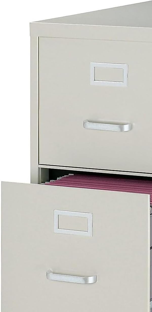 STAPLES 470384 4 Drawer Vertical File Cabinet Metal Lt Grey LTR 26.5-Inch D