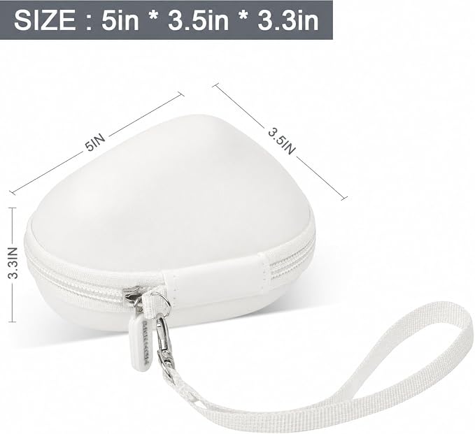 ANKHOH Case for Logitech Lift Vertical Ergonomic Mouse, Travel Carrying Holder Storage Box for Logi Wireless Bluetooth Cordless Upright Mouse - Bag Only (White)
