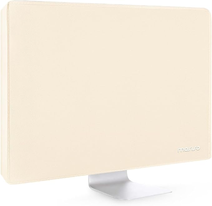 MOSISO Monitor Dust Cover 26, 27, 28, 29 inch Anti-Static Dustproof LCD/LED/HD Panel Case Computer Screen Protective Sleeve Compatible with iMac 27 inch, 26-29 inch PC, Desktop and TV, Beige
